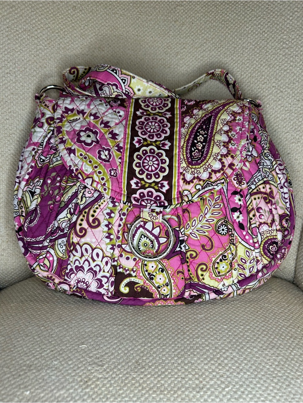 Vera Bradley Very Berry Paisley Quilted Crossbody Bag
